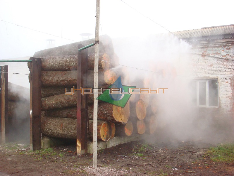 Увлажнение туманом на деревообрабатывающем производстве